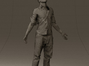 man inblessed pose in blue 0602 3d print ready 3D-printmodel