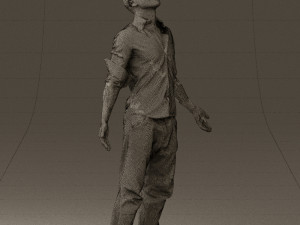 man inblessed pose in blue 0602 3d print ready 3D-printmodel