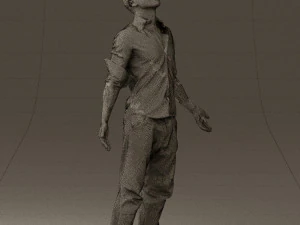 man inblessed pose in blue 0602 3d print ready 3D Print Model