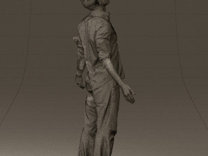 man inblessed pose in blue 0602 3d print ready 3D-printmodel