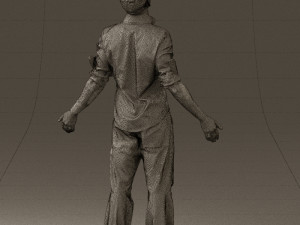 man inblessed pose in blue 0602 3d print ready 3D-printmodel