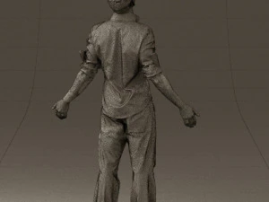 man inblessed pose in blue 0602 3d print ready 3D Print Model