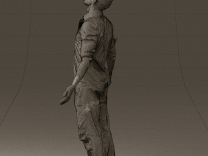 man inblessed pose in blue 0602 3d print ready 3D-printmodel
