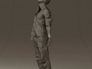 man inblessed pose in blue 0602 3d print ready 3D Print Model