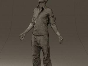 man inblessed pose in blue 0602 3d print ready 3D-printmodel