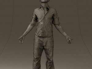 man inblessed pose in blue 0602 3d print ready 3D-printmodel