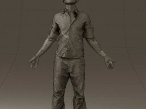 man inblessed pose in blue 0602 3d print ready 3D Print Model