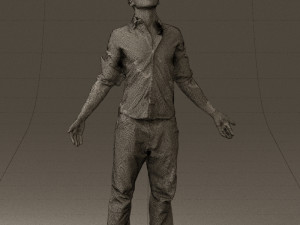 man inblessed pose in blue 0602 3d print ready 3D-printmodel