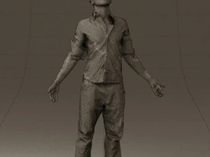 man inblessed pose in blue 0602 3d print ready 3D Print Model