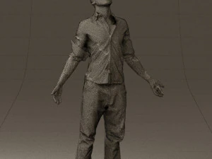 man inblessed pose in blue 0602 3d print ready 3D Print Model