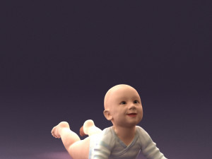baby in stripped suit 0587 3d print ready Modelo de Impressão 3D