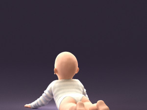 baby in stripped suit 0587 3d print ready Modelo de Impressão 3D