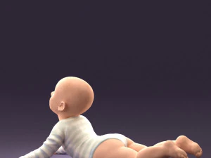 baby in stripped suit 0587 3d print ready 3D Print Model