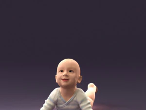 baby in stripped suit 0587 3d print ready 3D Print Model