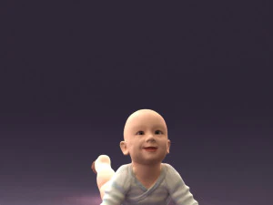 baby in stripped suit 0587 3d print ready 3D Print Model