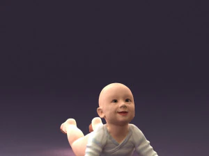 baby in stripped suit 0587 3d print ready 3D Print Model