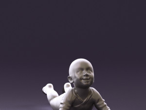 baby in stripped suit 0587 3d print ready Modelo de Impressão 3D