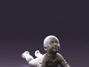 baby in stripped suit 0587 3d print ready 3D Print Model