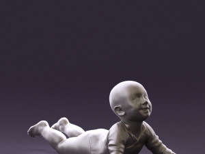 baby in stripped suit 0587 3d print ready Modelo de Impressão 3D