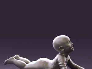 baby in stripped suit 0587 3d print ready Modelo de Impressão 3D