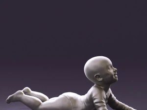 baby in stripped suit 0587 3d print ready 3D Print Model