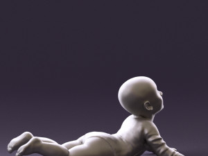 baby in stripped suit 0587 3d print ready Modelo de Impressão 3D