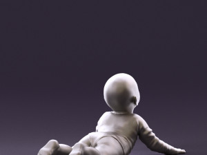 baby in stripped suit 0587 3d print ready Modelo de Impressão 3D