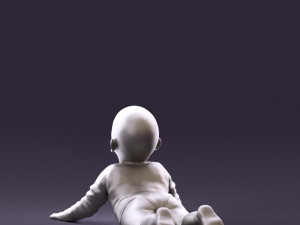 baby in stripped suit 0587 3d print ready Modelo de Impressão 3D