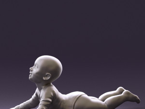 baby in stripped suit 0587 3d print ready Modelo de Impressão 3D