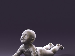 baby in stripped suit 0587 3d print ready Modelo de Impressão 3D