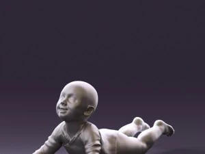baby in stripped suit 0587 3d print ready 3D Print Model