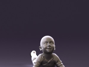baby in stripped suit 0587 3d print ready Modelo de Impressão 3D