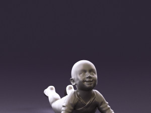 baby in stripped suit 0587 3d print ready Modelo de Impressão 3D