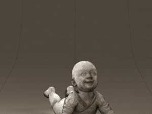 baby in stripped suit 0587 3d print ready Modelo de Impressão 3D
