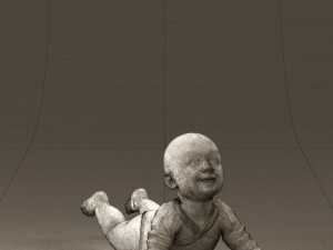 baby in stripped suit 0587 3d print ready Modelo de Impressão 3D