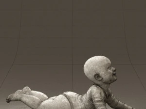 baby in stripped suit 0587 3d print ready 3D Print Model
