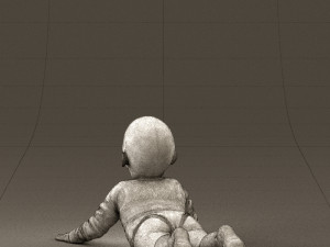 baby in stripped suit 0587 3d print ready Modelo de Impressão 3D