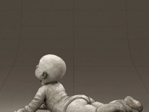 baby in stripped suit 0587 3d print ready 3D Print Model