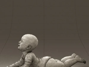 baby in stripped suit 0587 3d print ready 3D Print Model
