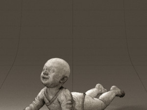 baby in stripped suit 0587 3d print ready Modelo de Impressão 3D