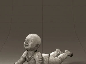 baby in stripped suit 0587 3d print ready 3D Print Model
