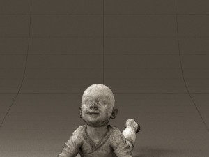 baby in stripped suit 0587 3d print ready Modelo de Impressão 3D