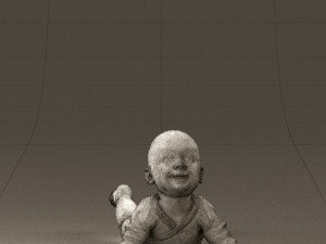 baby in stripped suit 0587 3d print ready Modelo de Impressão 3D