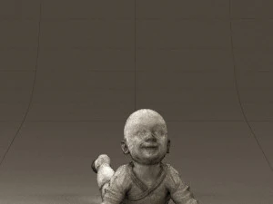 baby in stripped suit 0587 3d print ready 3D Print Model