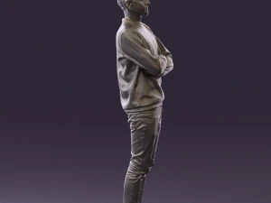 man in sweater skull camo 0692 3d print ready 3D Print Model