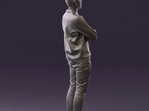 man in sweater skull camo 0692 3d print ready 3D Print Model