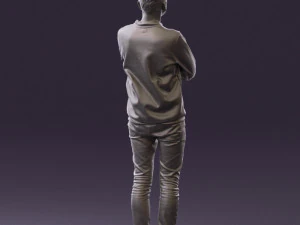 man in sweater skull camo 0692 3d print ready 3D Print Model
