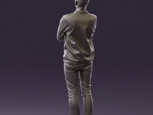 man in sweater skull camo 0692 3d print ready 3D Print Model