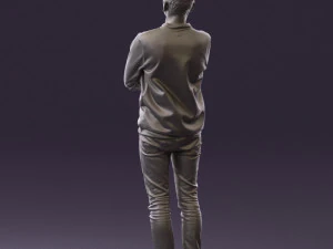 man in sweater skull camo 0692 3d print ready 3D Print Model