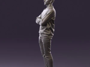 man in sweater skull camo 0692 3d print ready 3D Print Model